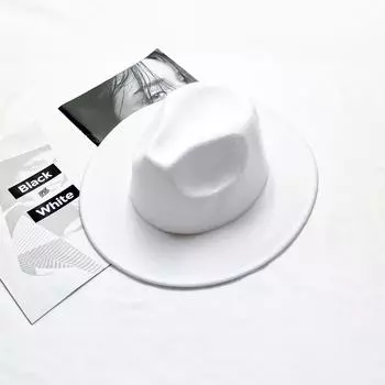 Для мужчин и женщин Термошапки Шерстяные джазовые шляпы с большими полями Британские ретро однотонные легкие фетровые шляпы One size красный