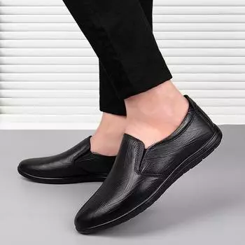 Для мужчин роскошные брендовые деловые туфли, мужские итальянские модные мужские офисные туфли из натуральной кожи, новинка 2024 года 38 чёрный