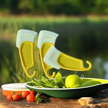 Для мытья кастрюль Экологичный кухонный скребок для мисок Гибкий Прочный Высокотемпературный Выпечка Гаджеты Для Очистки Пятен Масла Инструмент 2 Шт. Ювелирные Изделия Yellow--2Pcs