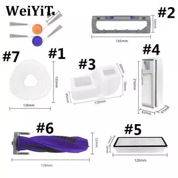 Для Narwal J5 запасные части пылесоса аксессуары боковые щетки фильтр для J5