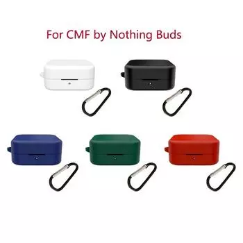 Для наушников CMF от Nothing Buds защитный чехол резиновый чехол для хранения амортизирующий резиновый чехол легкий чехол красный