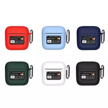 Для наушников JBL Tour Pro 2 защитный чехол беспроводной гарнитуры силиконовый чехол для хранения для Tour Pro 2 моющийся чехол для корпуса красный