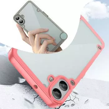 Для ничего CMF Phone 1 прозрачный защитный чехол толстый силиконовый мягкий цветной ударопрочный край Cove T2X0 black-For Nothing cmf phone 1