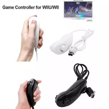 Для Nintendo Wii игровой контроллер Nunchuck Hand Curved Game Hand Controller Nunchuk для Nintendo Wii/Wii U Gamepad Accessories белый