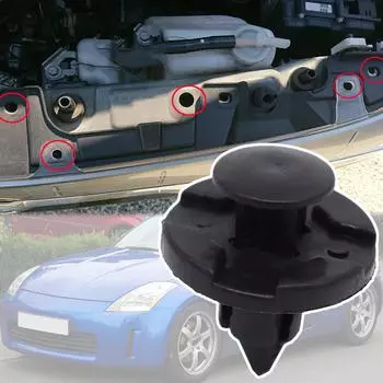 Для Nissan 350Z Z33 370Z 2002-2014 Fairlady Z автомобильный бампер, обшивка колесной арки, зажим, подкладка, брызговик, защита, замена заклепок 40pcs