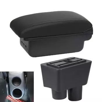 Для Nissan Almera Для Nissan Almera Versa Автомобильный подлокотник Ящик для хранения центральной консоли Аксессуары Детали интерьера USB чёрный
