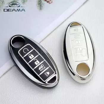 Для Nissan Leaf Micra Qashqai J11 J10 X Trail T32 Versa Note Patrol чехол для ключа 5 кнопок TPU чехол для автомобильного ключа аксессуары