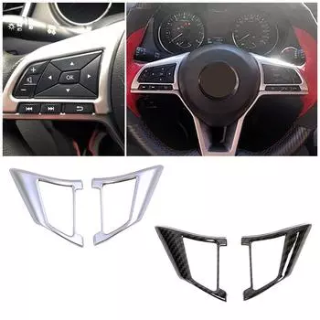 Для Nissan Note 2018 2020 автомобиль рулевое колесо переключатель кнопка блестки крышка салона декоративная отделка аксессуар матовый серебристый стикер