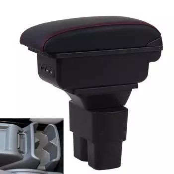 Для Nissan NV200 Evalia, автомобильный подлокотник, центральный магазин, аксессуары, детали интерьера, искусственная кожа, зарядка через USB, 2011-2019, пепельница чёрный