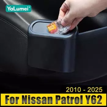 Для Nissan Patrol Y62 2010-2015 2016 2017 2018 2019 2020 2021 2022 2023 2024 2025 Портативный автомобильный мусорный бак, карманный контейнер для всякой всячины