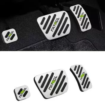 Для Nissan Patrol Y62 2012-2019 аксессуары 3 шт./лот алюминий без сверла газовый тормоз на накладке педали чёрный