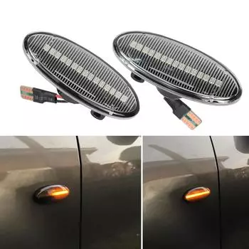 Для Nissan Qashqai Dualis Juke March CUBE EVALIA Note X-Trail LEAF Для Renault Koleos Для Vauxhall Movano Динамические светодиодные боковые габаритные огни указателей поворота
