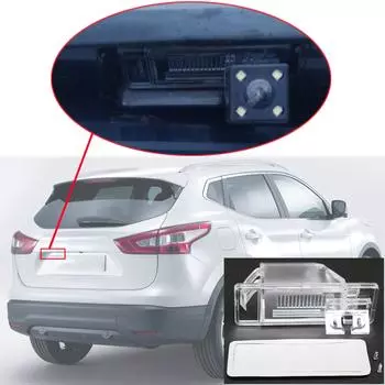 Для Nissan Qashqai J10 J11 Dualis 2006-2019 Автомобильный кронштейн для камеры заднего вида, чехол, корпус, светильник, подставка для лицензии, аксессуары Pack of 1