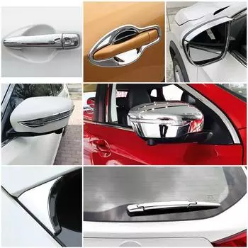 Для Nissan Qashqai J11 2014 2020 наружная часть автомобиля ремонт дверная ручка зеркало заднего вида задний дворник боковое крыло хромированная отделка наклейка