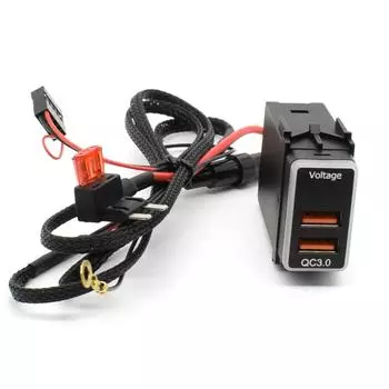 Для Nissan QC3. 0 Быстрая зарядка с двойным USB-портом для телефона