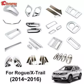 Для Nissan Rogue X-Trail T32 2014 2015 2016 хромированная противотуманная фара дверная ручка вентиляционный переключатель панель крышка отделка украшения автомобиля rear wiper cover