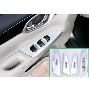 Для Nissan Sentra Sylphy 2012 2013 2014 2015 2016 ABS хромированная дверь, окно, подлокотник, крышка, кнопка переключения, отделка панели