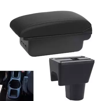 Для Nissan Terrano 3 для Renault Duster Автомобильный подлокотник Renault Oroc Модифицированные аксессуары для хранения Детали интерьера Зарядка через USB чёрный