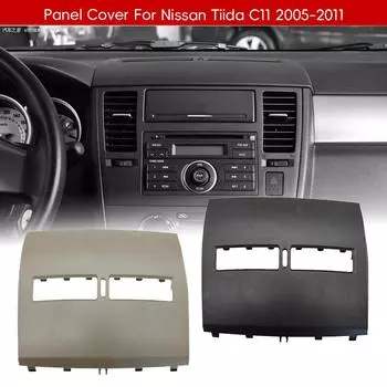 Для Nissan Tiida 2005-2011 автомобильная отделка-крышка приборной панели вентиляционные отверстия кондиционера средняя крышка розетка крышка приборной панели передняя оболочка чёрный
