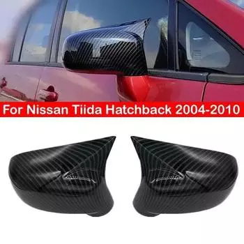 Для Nissan Tiida Hatchback 2004-2010 автомобиля, боковое зеркало заднего вида, наклейка на крыло, наклейка на внешнюю дверь, чехол заднего вида, отделка из карбона Carbon
