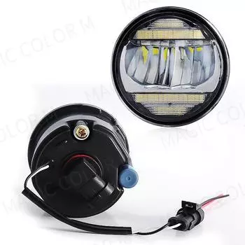 Для Nissan Tiida X-Trail Patrol Cube Vampira NV200 светодиодные противотуманные фары + дневные ходовые огни DRL многофункциональные водонепроницаемые белые 12 В Left and Right белый