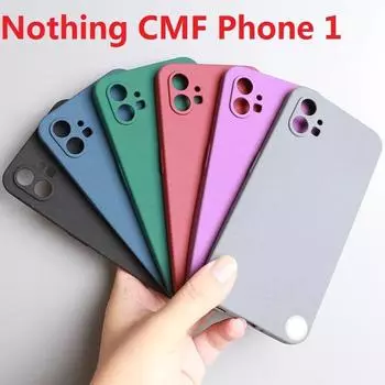для Nothing CMF Phone 1 Чехол Песочный Матовый Мягкий Противоударный Защитный Чехол для Универсальной Камеры Nothing Phone 2A 1 Shell Fundas Nothing Phone 2A красный