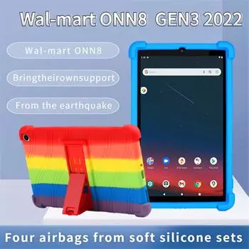 Для новой модели чехла для планшета Walmart Onn 8 Gen 3:100071483, Чехол для Walmart Onn 8 дюймов, силиконовый чехол, 2022 г., защитный корпус Onn 8 3Gen 2022 красный