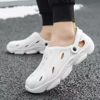 Для новых дырок обувь мужская летняя повседневная тенденция большой размер мужская пляжная обувь сандалии мужская фабрика 41 белый