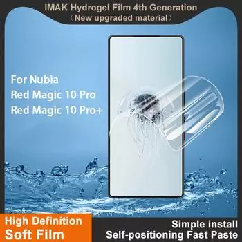 Для Nubia Red Magic 10 Pro Plus 5G Glass IMAK Hydrogel Film 4-го поколения Full Cover Screen Protector Red Magic 10 Pro 5G
