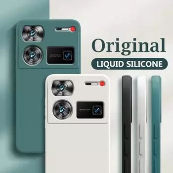 Для nubia Z60 Ultra Case Square Liquid Silicone Phone Cases For ZTE nubia Z60 Z 60 Ultra Z60Ultra Shockproof Soft Back Cover For nubia Z60 Ultra