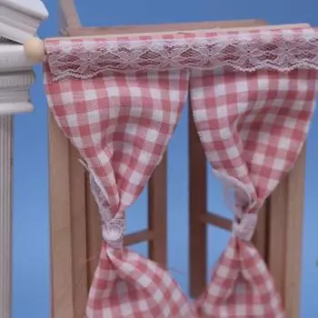 Для OB11 кукольный домик декор аксессуары 1/12 масштаб миниатюрный розовый занавес ролевые игры игрушки style A