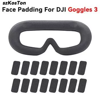 Для очков DJI Avata 2 Goggles 3 Eye Mask Sponge Защитный чехол Сменная мягкая лицевая пластина Наглазник Аксессуары для очков DJI Avata светло-серый