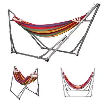 для одного грузоподъемность складной гамак легко для хранения в помещении и на улице сумка синий Гамак, отдельно стоящий, человек, 200 кг, гамак, 2-в-1, кресло, синий