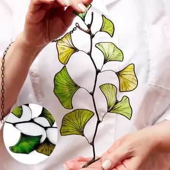 для окна Гинкго Подвесное украшение 2D Настенный декор 9cm