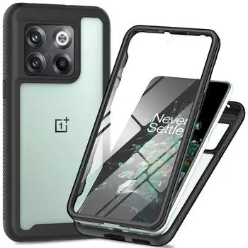 Для Oneplus 10T ACE Pro противоударный чехол передняя панель PET Crystal задняя панель бронированный One Plus Nord N20 SE N300 N200 10 T 360 защитный чехол Oneplus 10T&Case and PET Film чёрный