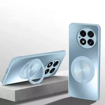 Для Oneplus 13 5G матовый чехол роскошный магнитный для Magsafe беспроводной зарядки кольцо держатель подставка задняя крышка для One Plus 13 12 11 1+13 жесткий бампер For OnePlus 13 чёрный