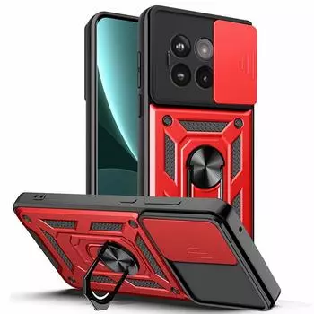 Для OnePlus 13R 13 Slide Lens Camera Protection Противоударный бронированный чехол для Oneplus ACE 5 Pro ACE5 3V 3 Pro Магнитный держатель кольца Чехол For OnePlus 13R чёрный