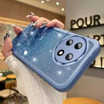 Для Oneplus 13R 1+13 12R блестящий защитный чехол для камеры с блестящей пленкой для объектива телефона для One Plus ACE 5 Pro ACE5pro силиконовый прозрачный мягкий чехол из ТПУ oneplus 13R чёрный