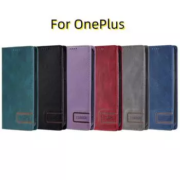 Для OnePlus 6,7,8,9,10,OnePlus Nord,OnePlus 8T,OnePlus 9R,OnePlus 10R... Роскошный кошелек из искусственной кожи из телячьей кожи с откидной подставкой, сумка для телефона, кожаный чехол с картой OnePlus 6T красный