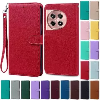 Для Oneplus Ace 3 Чехол Кожаный Кошелек Флип Чехол Телефон Чехол Для Oneplus Ace 3 Coque Fundas Для Oneplus Ace3 Чехол Чехол Для Телефона Чехол For Oneplus Ace 3 чёрный