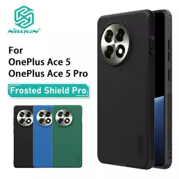 Для OnePlus Ace 5 Pro Чехол для телефона Nillkin Super Frosted Shield Pro Hard PC+TPU Shell Противоударный задний чехол OnePlus Ace 5 Pro чёрный