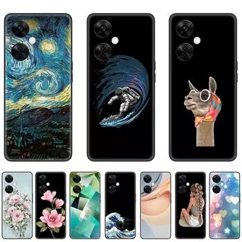 для Oneplus N30 чехол черный симпатичный силиконовый чехол на oneplusN 30 мягкий tpu полная защита CPH2515 ультратонкий бампер N30-Style 1