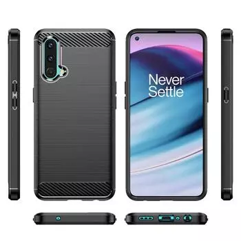 Для Oneplus Nord CE 5G 1+nord ce 5g Мягкий силиконовый чехол Роскошный чехол для телефона oneplus nordce 5g Противоударные чехлы из углеродного волокна Oneplus Nord CE 5G чёрный