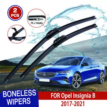 Для Opel Insignia B 2017-2021 автомобильный стеклоочиститель U-образный мягкий резиновый бескаркасный без кронштейна HD автомобильные дворники 24 +18