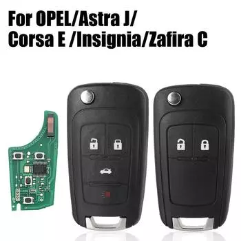 Для OPEL/VAUXHALL Astra J Corsa E Insignia Zafira C 2009-2016 автомобильный дистанционный ключ автомобильные аксессуары 2/4 кнопки 4 Buttons For Opel