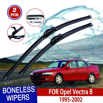 Для Opel Vectra B 1995-2002 автомобильный стеклоочиститель U-образный мягкий резиновый бескаркасный без кронштейна автомобильные дворники 19 +19