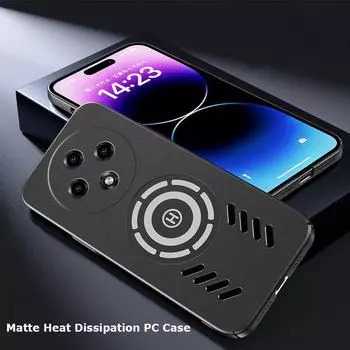 Для Oppo A3 Pro Rock Sand Ice Магнитный теплоотводящий матовый чехол для ПК с защитой от отпечатков пальцев, дышащий охлаждающий чехол A3 Pro чёрный