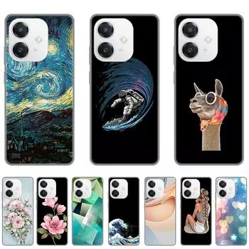 для Oppo A3X A3 X черный силиконовый чехол милый мультяшный чехол TPU на Oppo A3X CPH2681 ультратонкий ударопрочный бампер 6,67 дюйма белый