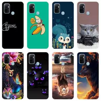 Для OPPO A53 OPPOA53 чехол Мягкая силиконовая задняя крышка модный чехол для телефона с мультяшным рисунком For OPPO A53 белый