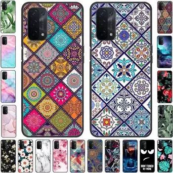 Для OPPO A54 5G A74 4G чехол силиконовый мягкий лист мраморный TPU задние крышки для OPPO A54S A16 A16S A96 A53S A53 чехлы A 54 бампер милый For OPPO A16S A16
